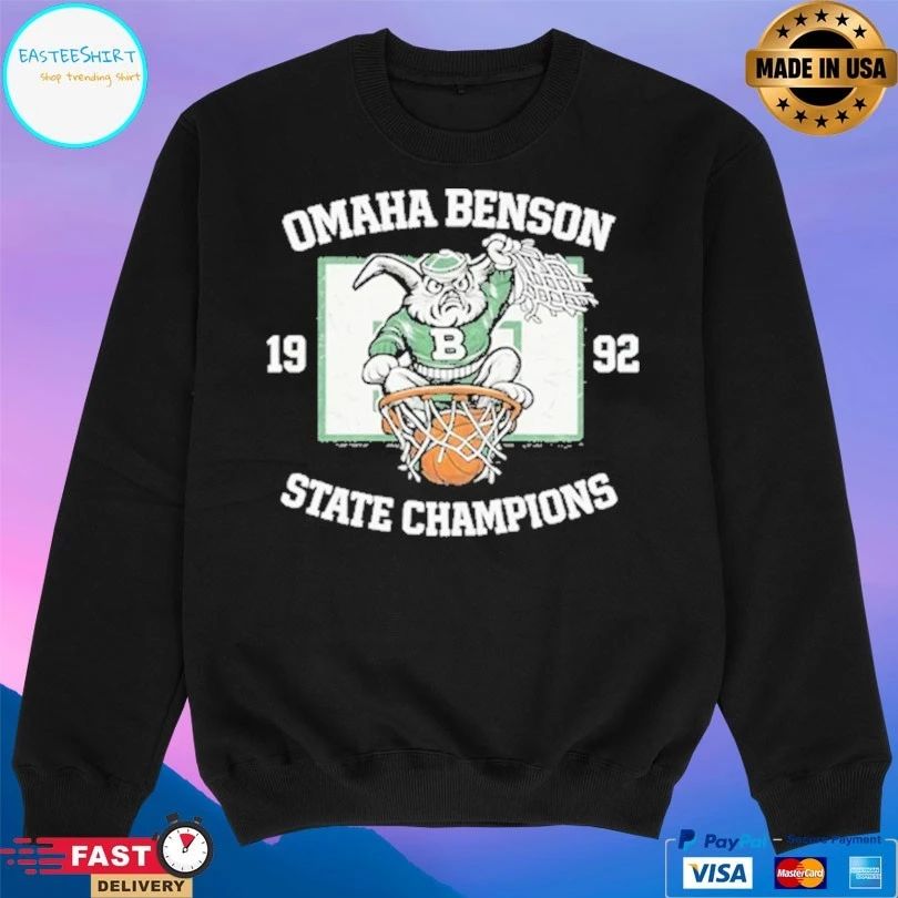 Omaha Benson State Champions 1992 Basketball T-shirts