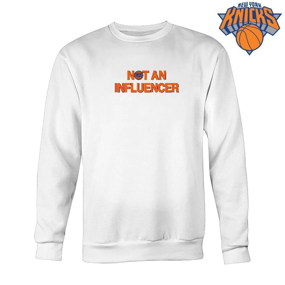 New York Knicks Champions NBA 2026 Not An Influencer Funny Typography Text Shirt