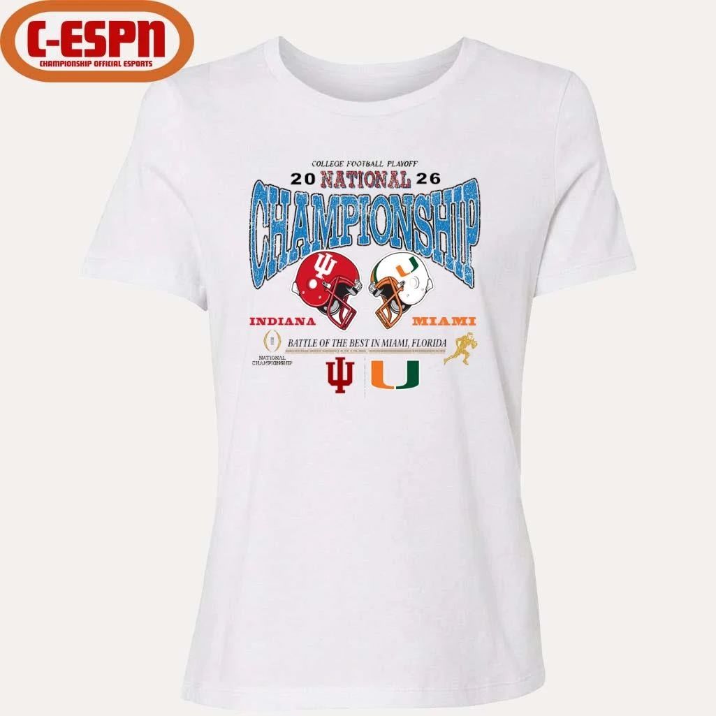 Indiana Vs Miami 2026 CFP National Championship T-Shirt