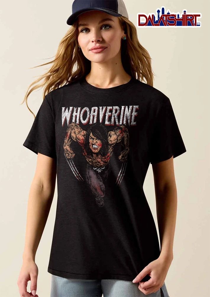 Whoaverine Muscular Mutant Claws Danzig Skull Belt Distressed shirt