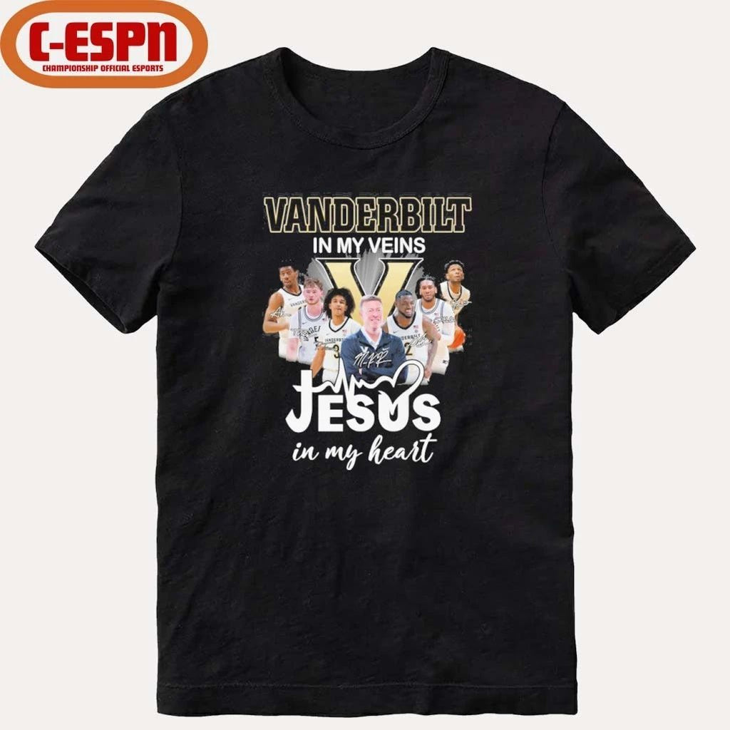 Vanderbilt Men’s Basketball In My Veins Jesus In My Heart Shirt