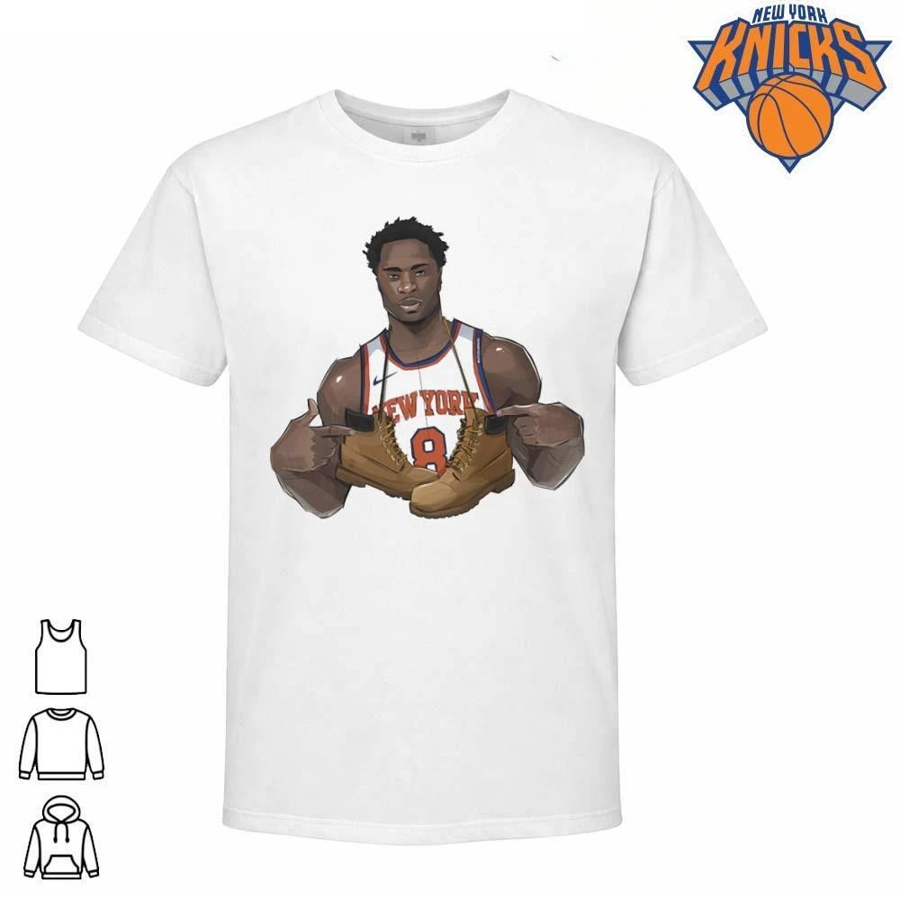 OG Anunoby New York Knicks Player Timberland Boots Illustration NBA Finals 2026 Shirt