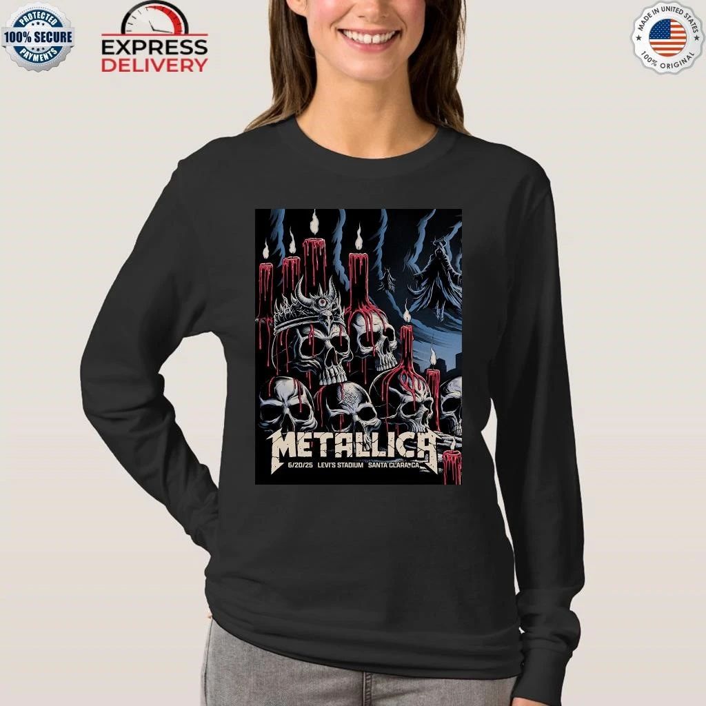 Metallica Santa Clara June 20, 2025 Screen Printed Concert Shirt