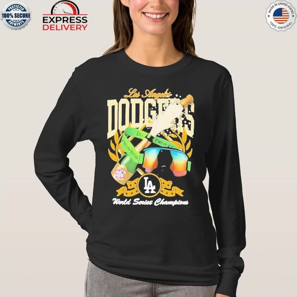 Los Angeles Dodgers New Era 2025 World Series Champions Champagne Shirt