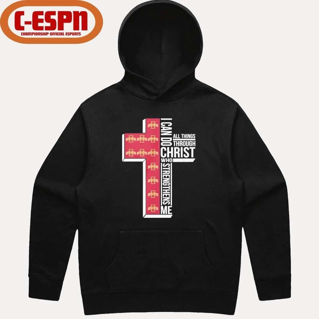 Iowa State Basketball Logo I Can Do All Things Through Christ Who Strengthens Me Shirt