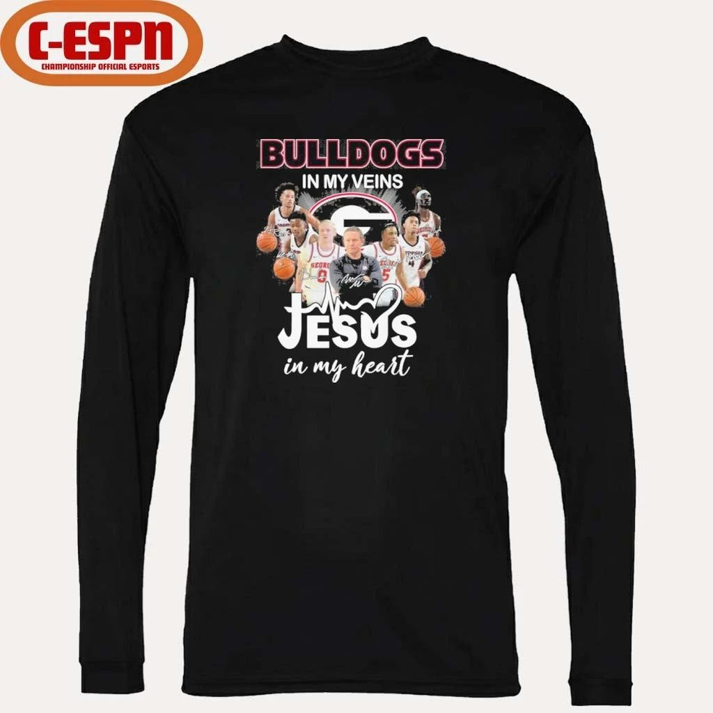 Georgia Men’s Basketball In My Veins Jesus In My Heart Shirt