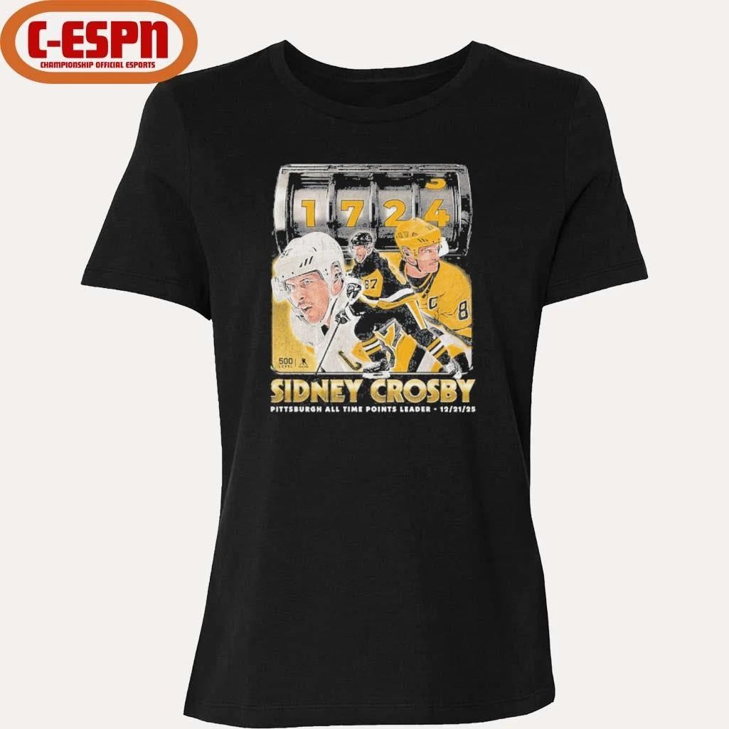 1724 Sidney Crosby Pittsburgh All Time Points Leader shirt