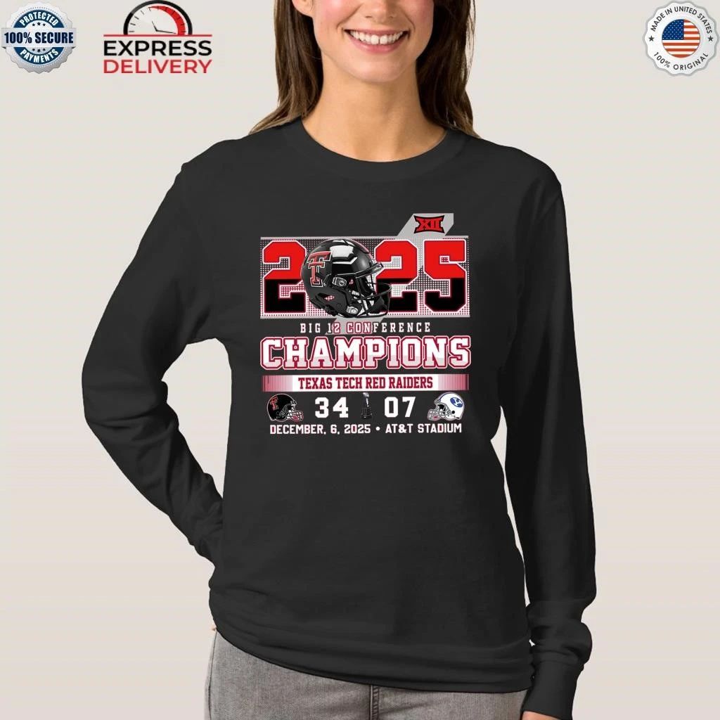 Big 12 Conference Champions Texas Tech Red Raiders 34 BYU 07 Shirt
