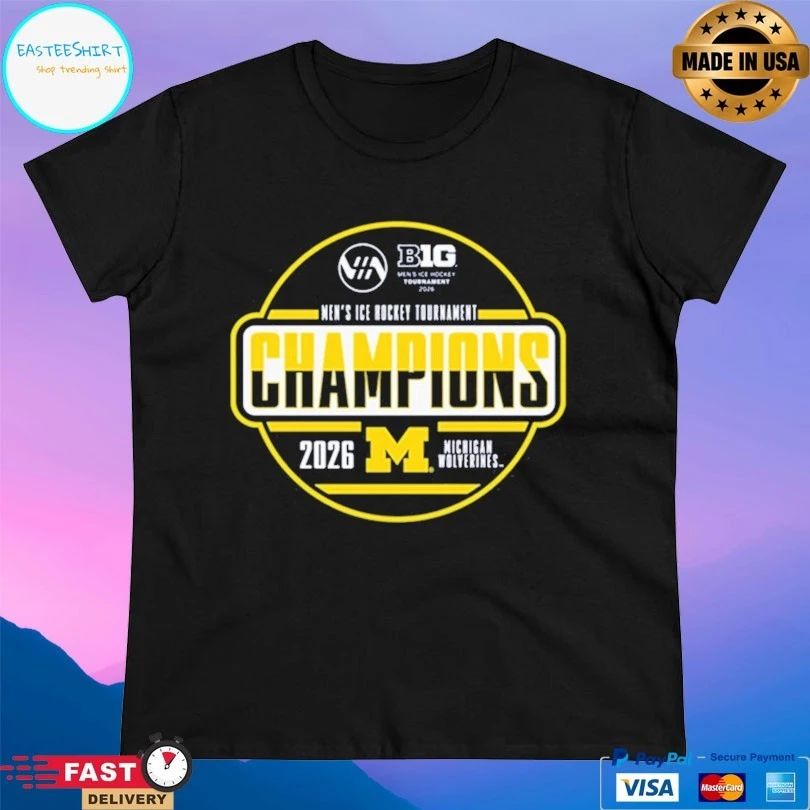 Michigan Wolverines Men’s Ice Hockey Tournament Champions 2026 T-shirts