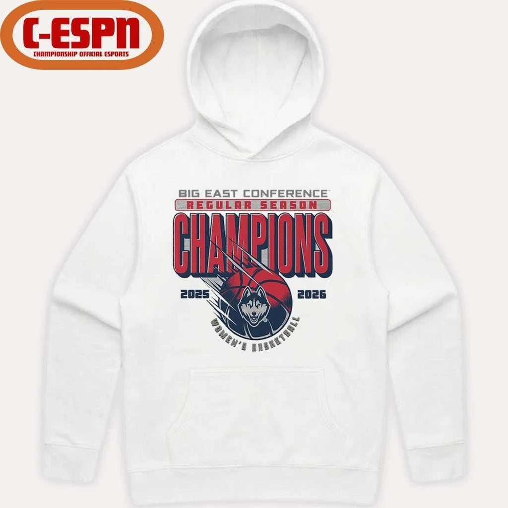 Uconn Huskies Women’s Basketball 2026 Big East Regular Season Champions T-Shirt