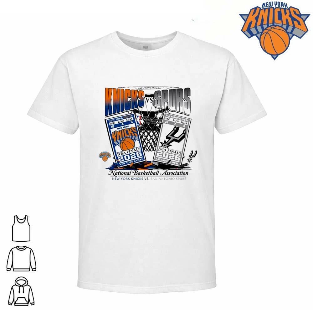 Vintage New York Knicks vs San Antonio Spurs 2026 NBA Finals T Shirt