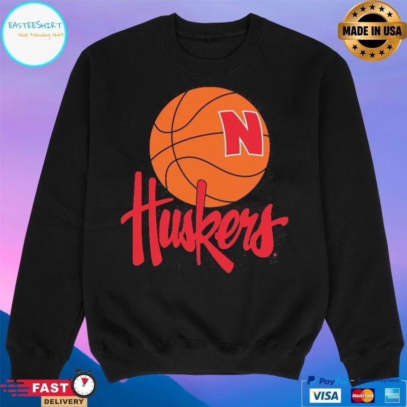 Nebraska Cornhuskers 1990s Basketball Logo T-shirts