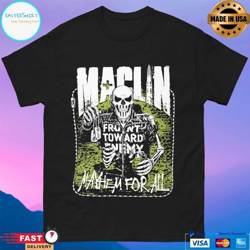 Steve Maclin Mayhem For All Skeleton T-shirts