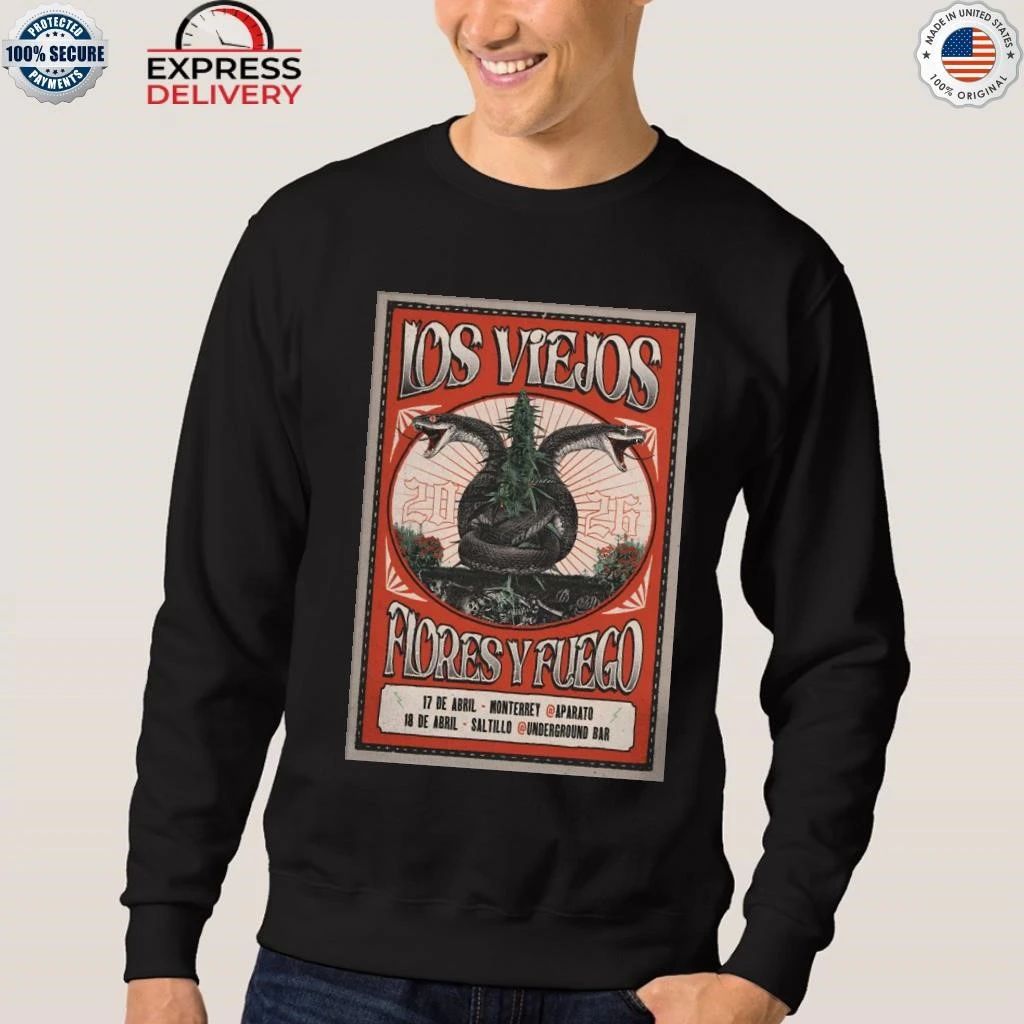 Los Viejos And Flores Y Fuego Mexico 2026 Tour Shirt