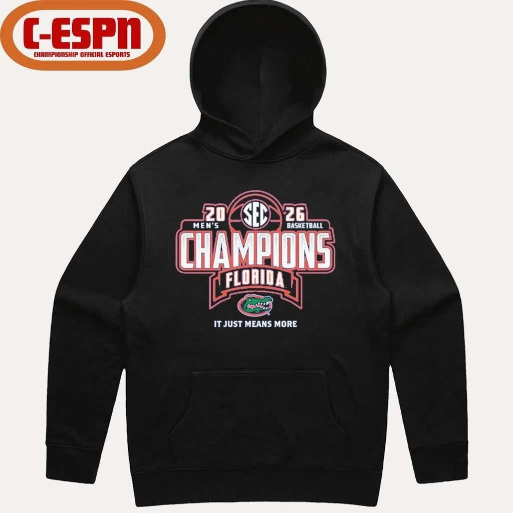 Florida Gators 2026 SEC Men’s Basketball Regular Season Champions Locker Room T-Shirt