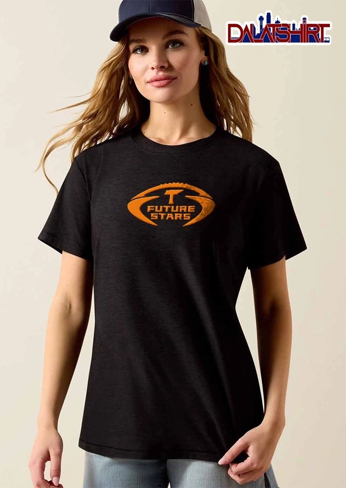 Tennessee Future Stars Football Outline State Map Letter T shirt