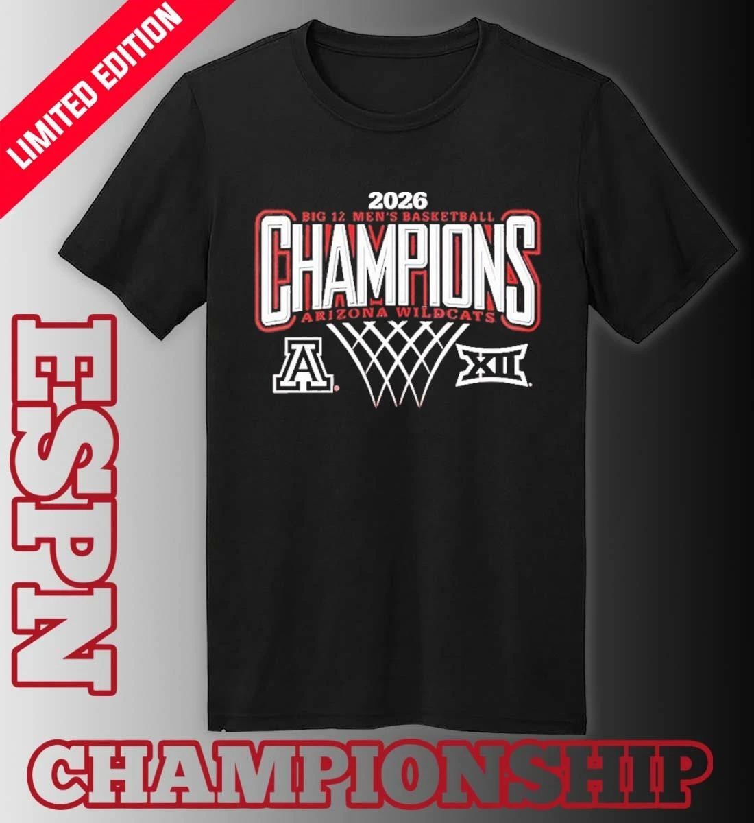 Arizona Wildcats Men’s Basketball 2026 Big 12 Regular Season Champions Shirt