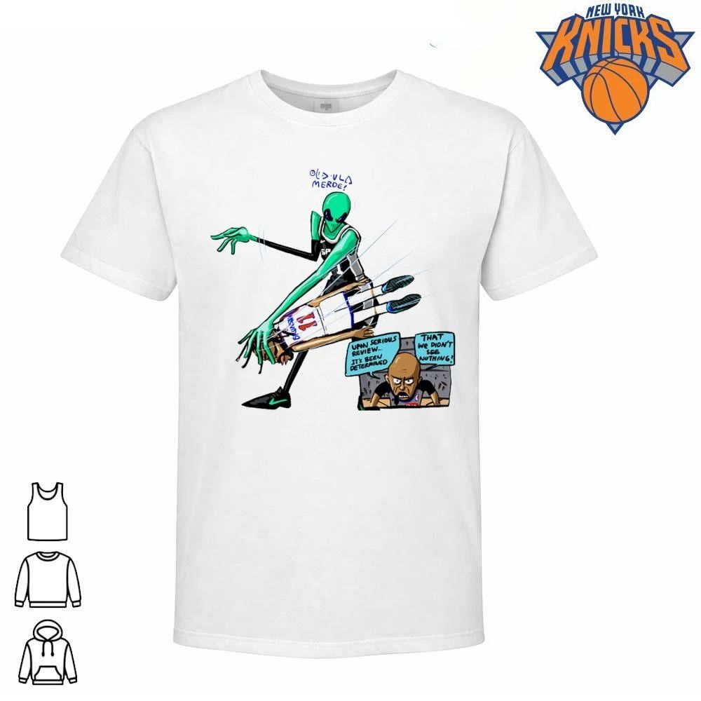 San Antonio Spurs Victor Wembanyama Alien vs New York Knicks Jalen Brunson Merde Comic NBA Finals 2026 Shirt