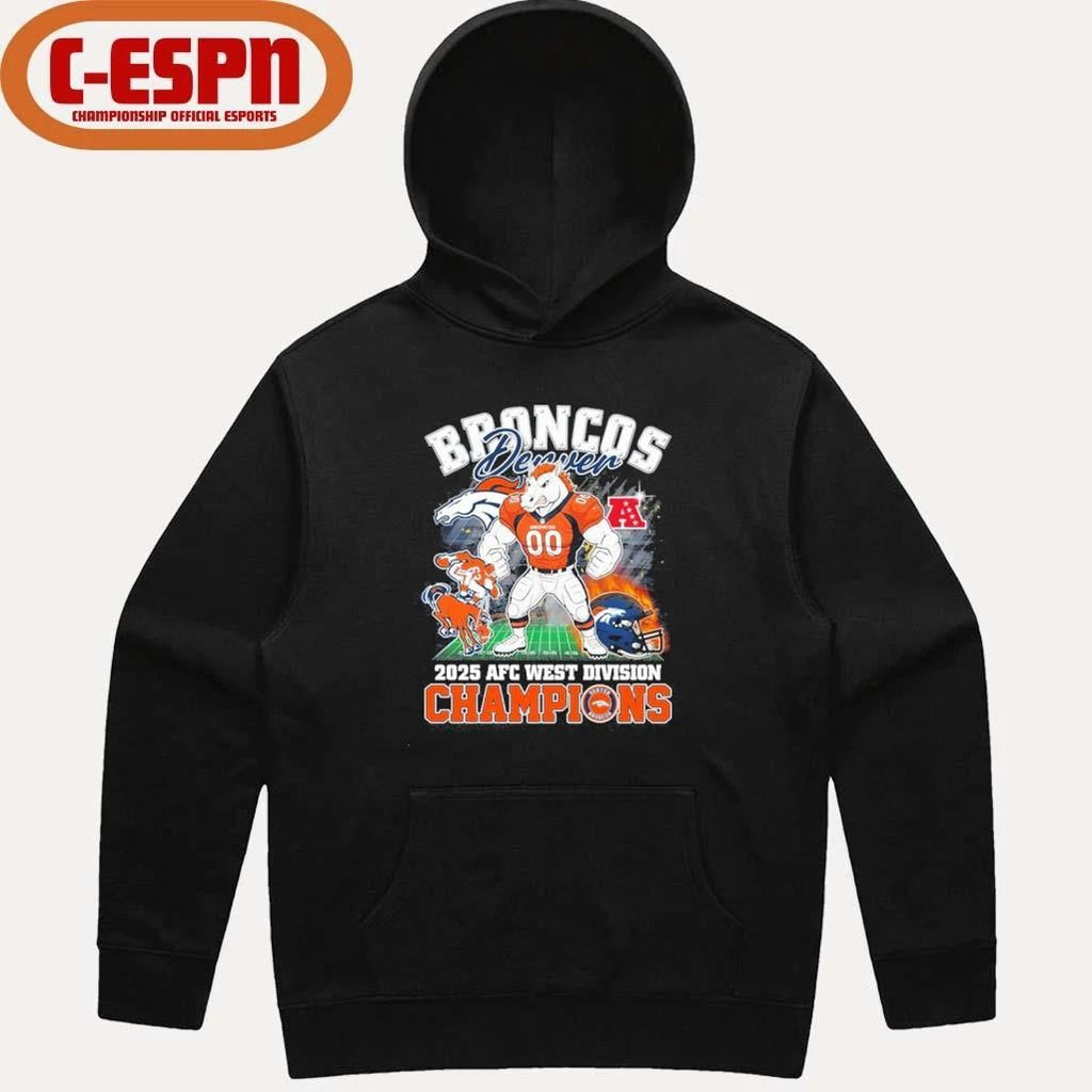 Broncos Mascot 2025 AFC West Champions Shirt