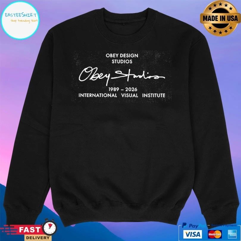 Obey Design Studios Obey Studios 1989-2026 International Visual Institute T-shirt