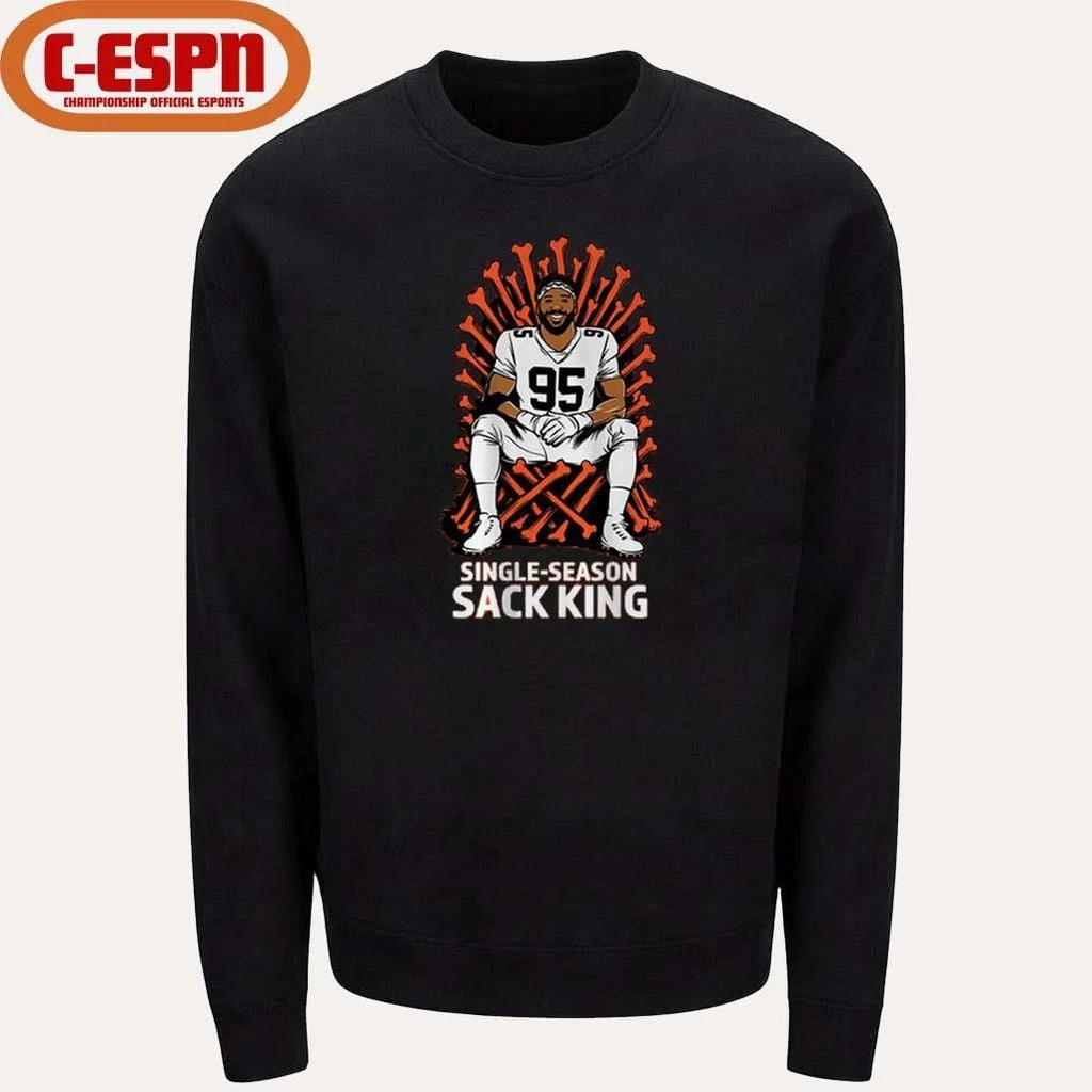95 Myles Garrett Single-Season Sack King Shirt