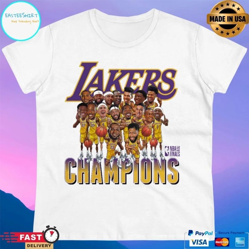 Los Angeles Lakers 2020 Nba Finals Champions Team Caricature T-shirt