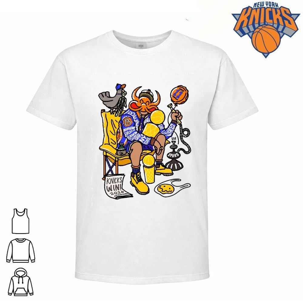 Knicks Win 2026 Champions Character Trophy Graphic New York Knicks Champions NBA 2026 Shirt