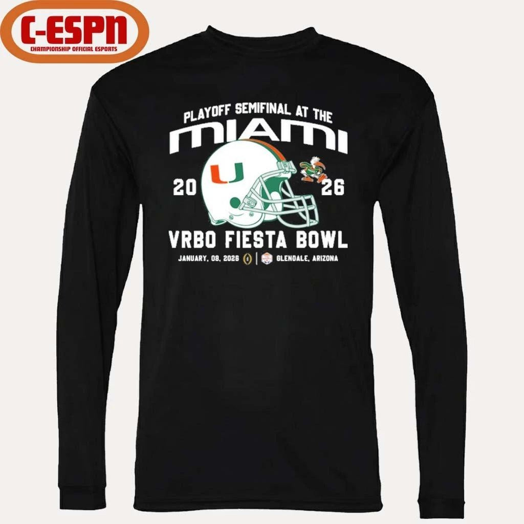 Miami CFP Playoff Fiesta Bowl Helmet Shirt