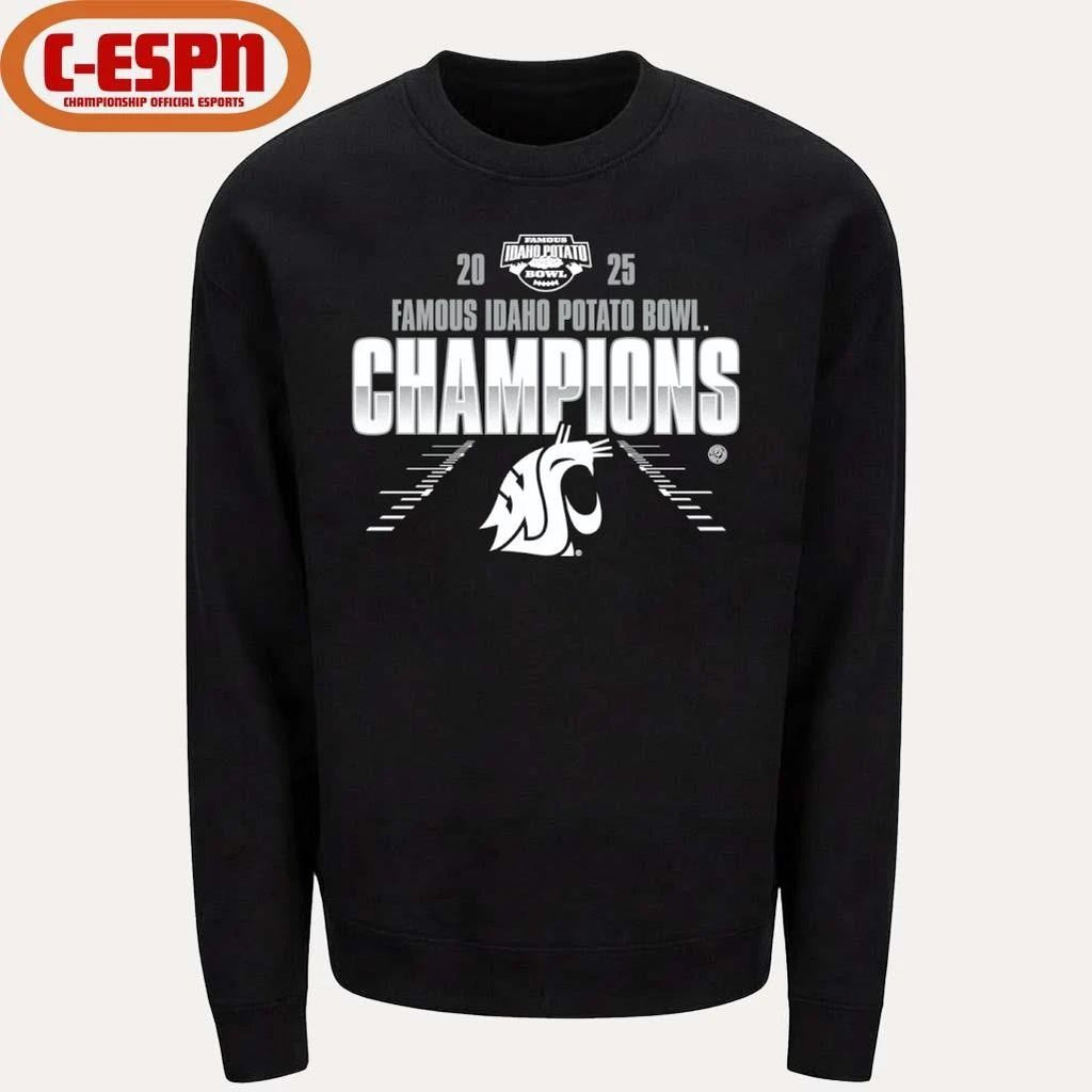 Washington State Cougars 2025 Famous Idaho Potato Bowl Champions Shirt
