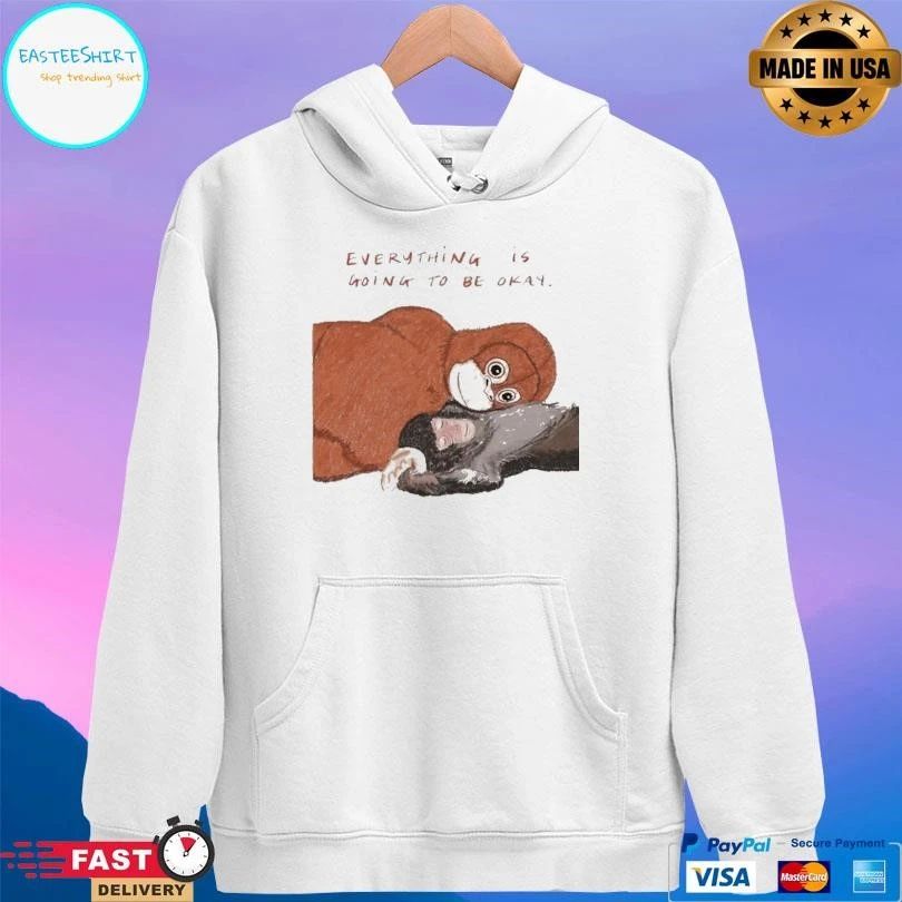 Punch Monkey Viral Everything Is Going To Be Okay T-shirts
