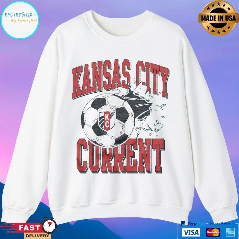 Kansas City Current Soccer Slam Teal T-shirts