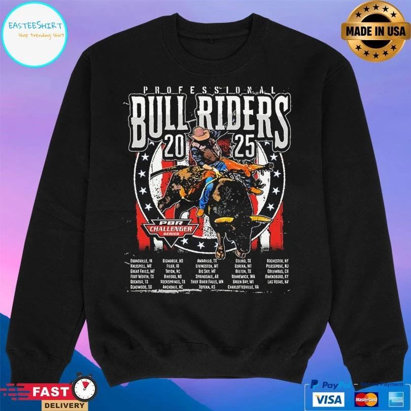 Professional Bull Riders 2025 Challenger Routing T-shirts