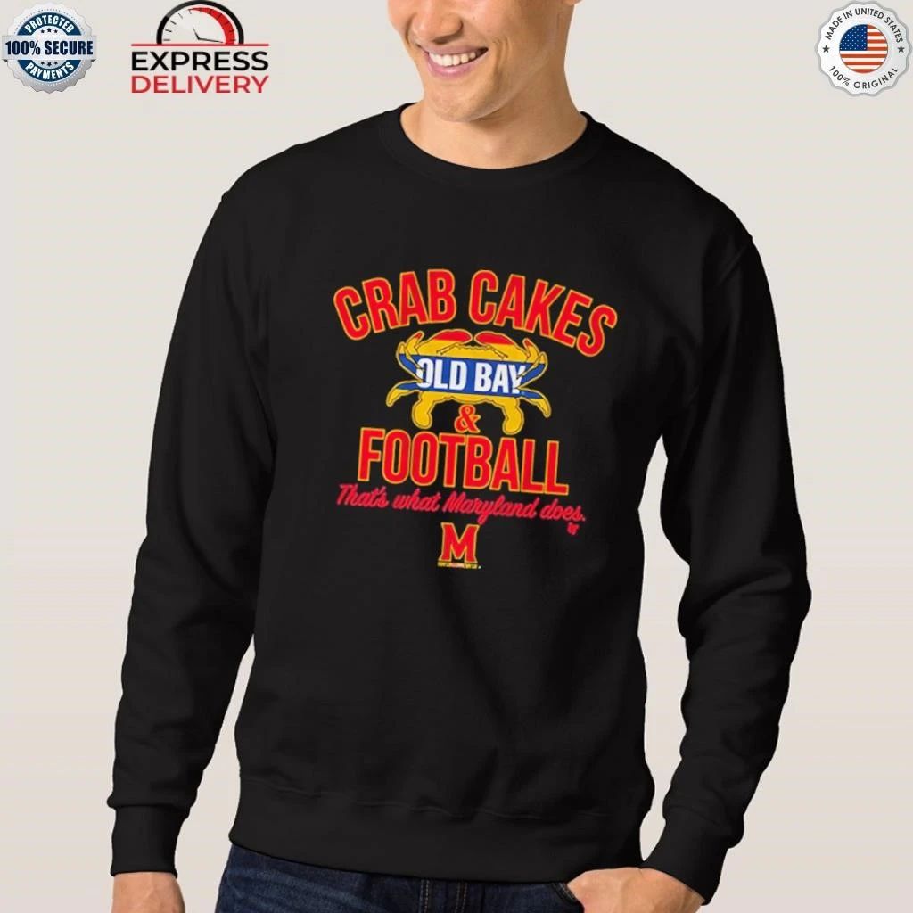 Maryland Terrapins Crab Cakes & Old Bay & Football Shirt