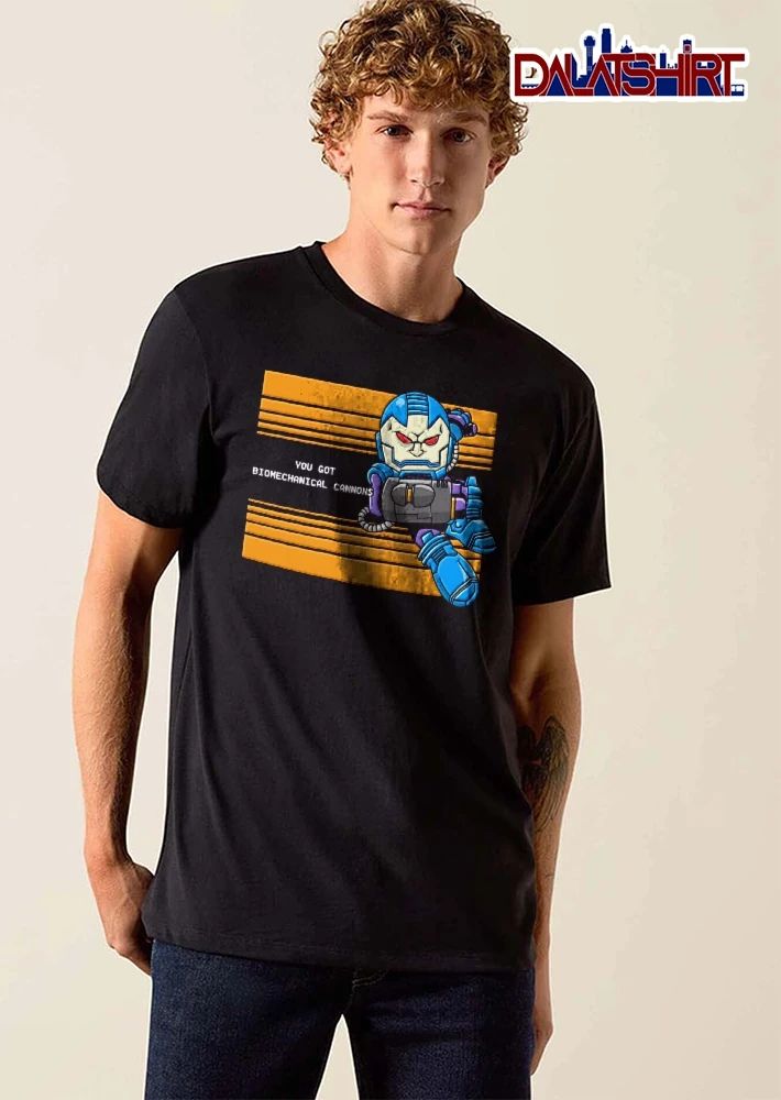 You Got Biomechanical Cannons Cartoon Apocalypse Character Mega Man Pose shirt