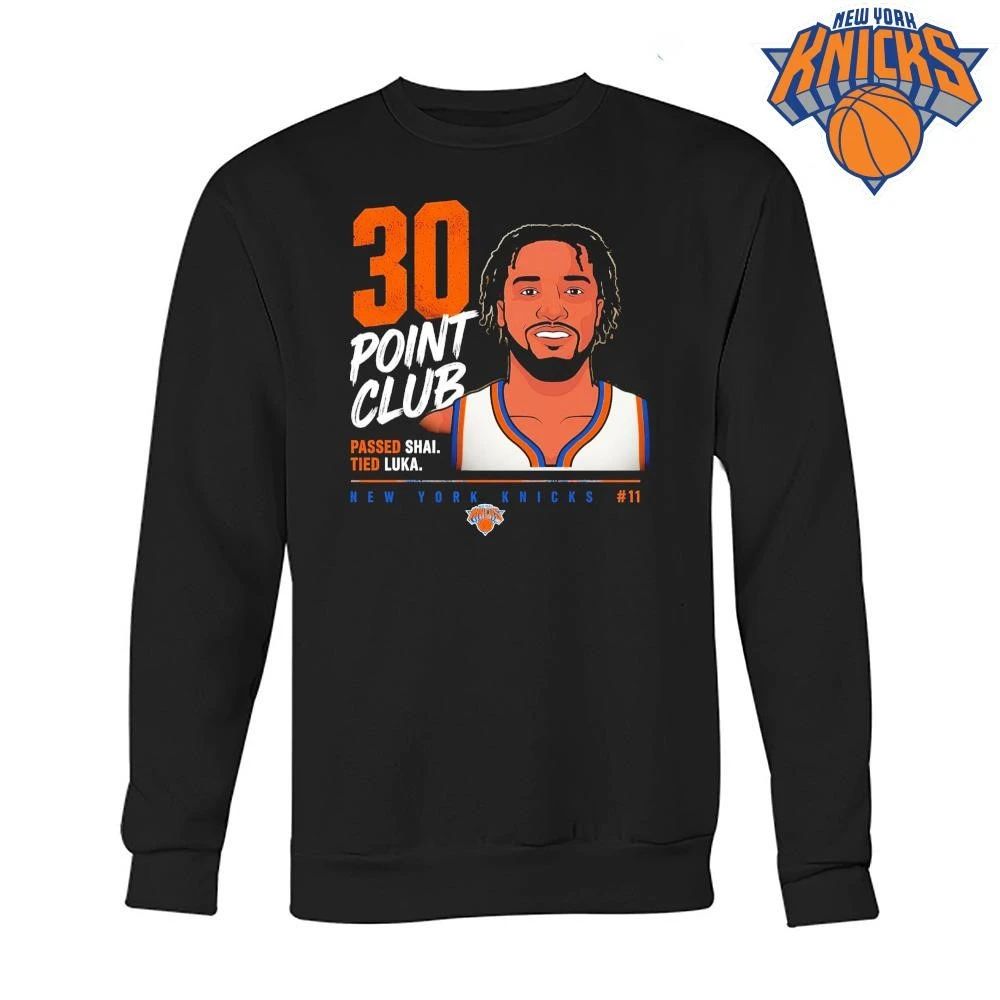 New York Knicks Jalen Brunson 30 Point Club Statmuse Cartoon Graphic NBA Finals 2026 Shirt