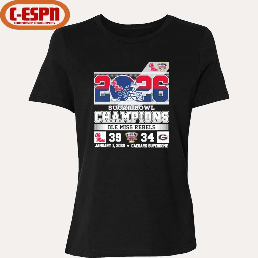 2026 Allstate Sugar Bowl Champions Ole Miss 39-34 Georgia Shirt