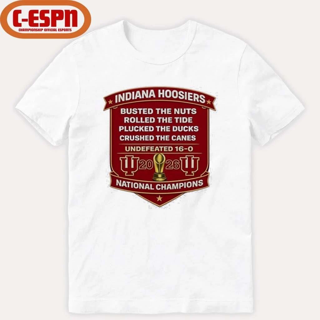 IU National Champions Plucked The Ducks Crushed The Canes Undefeated 16 0 shirt