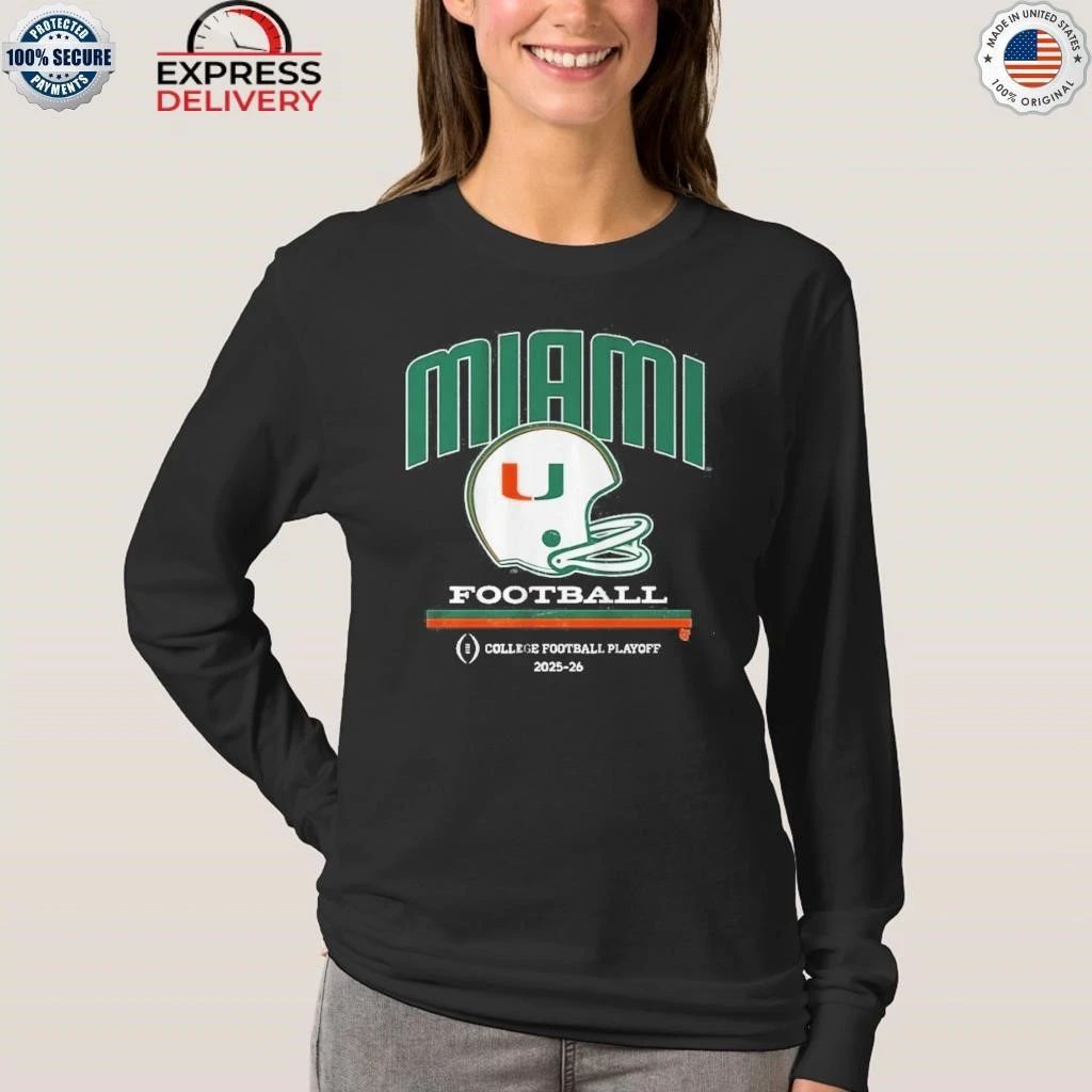 Miami Football 2025 CFP Vintage Helmet Shirt