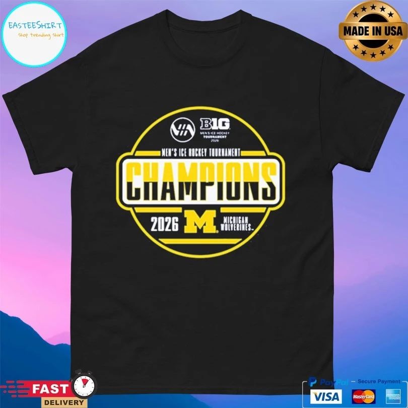 Michigan Wolverines Men’s Ice Hockey Tournament Champions 2026 T-shirts