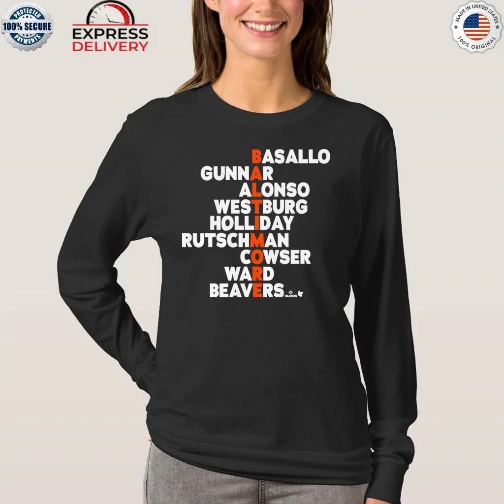 Baltimore Baseball Names 2026 Shirt