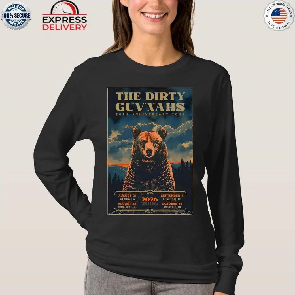 The Dirty Guv’nahs 2026 20th Anniversary Tour Shirt