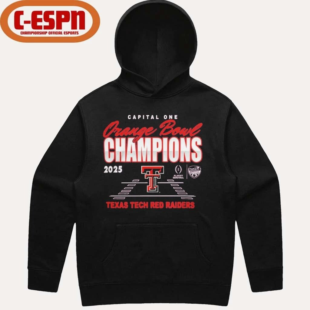 Texas Tech Red Raiders Orange Bowl Champions 2026 CFP Football Shirt