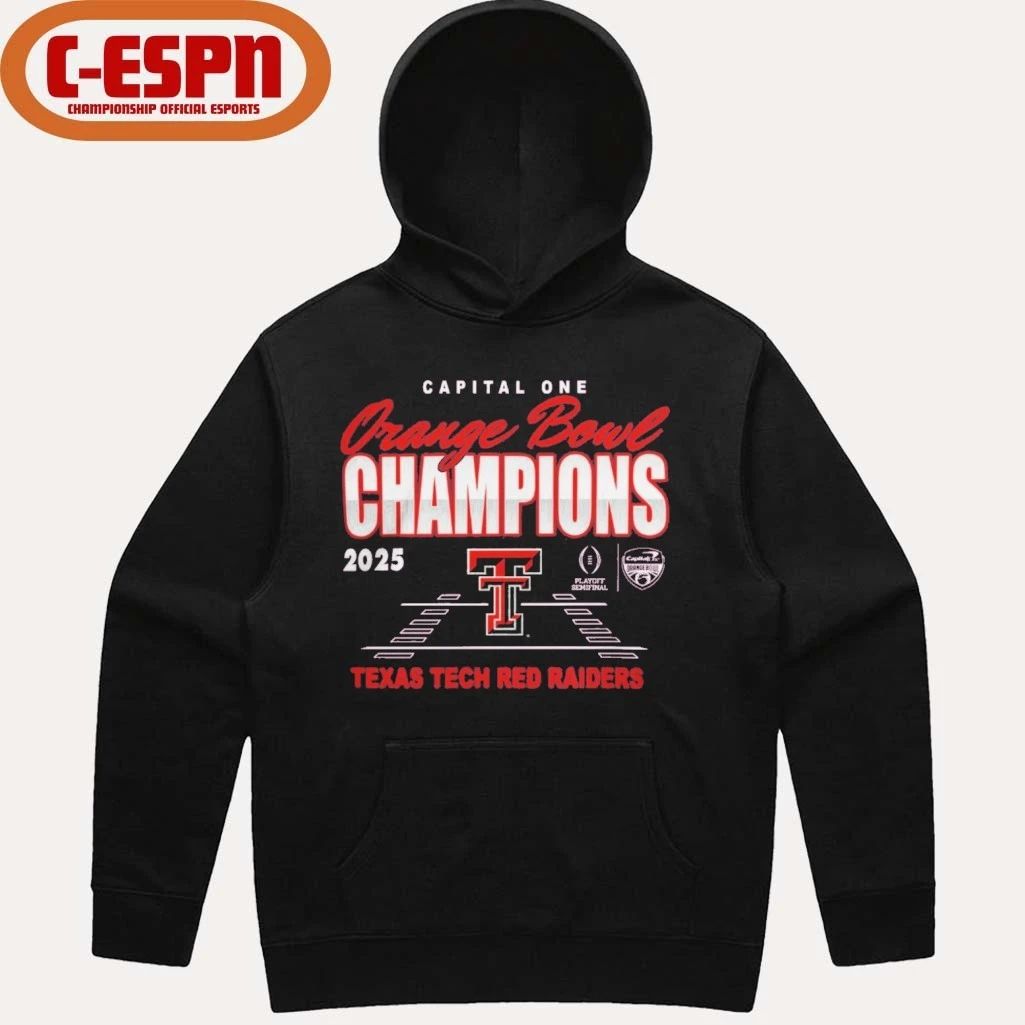 Texas Tech Red Raiders Orange Bowl Champions 2026 CFP Football Shirt