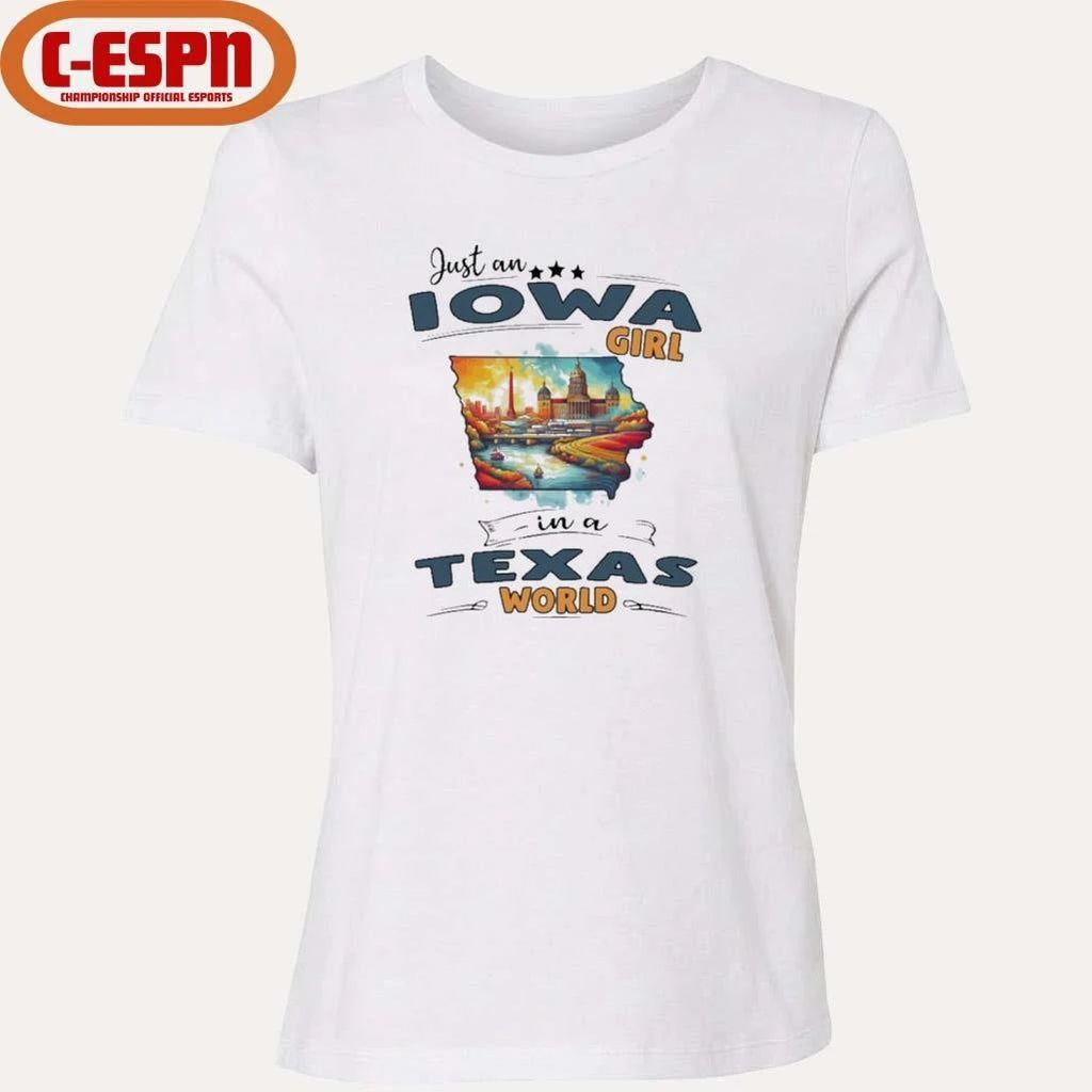 Just An Iowa Girl In A Texas World Retro Shirt