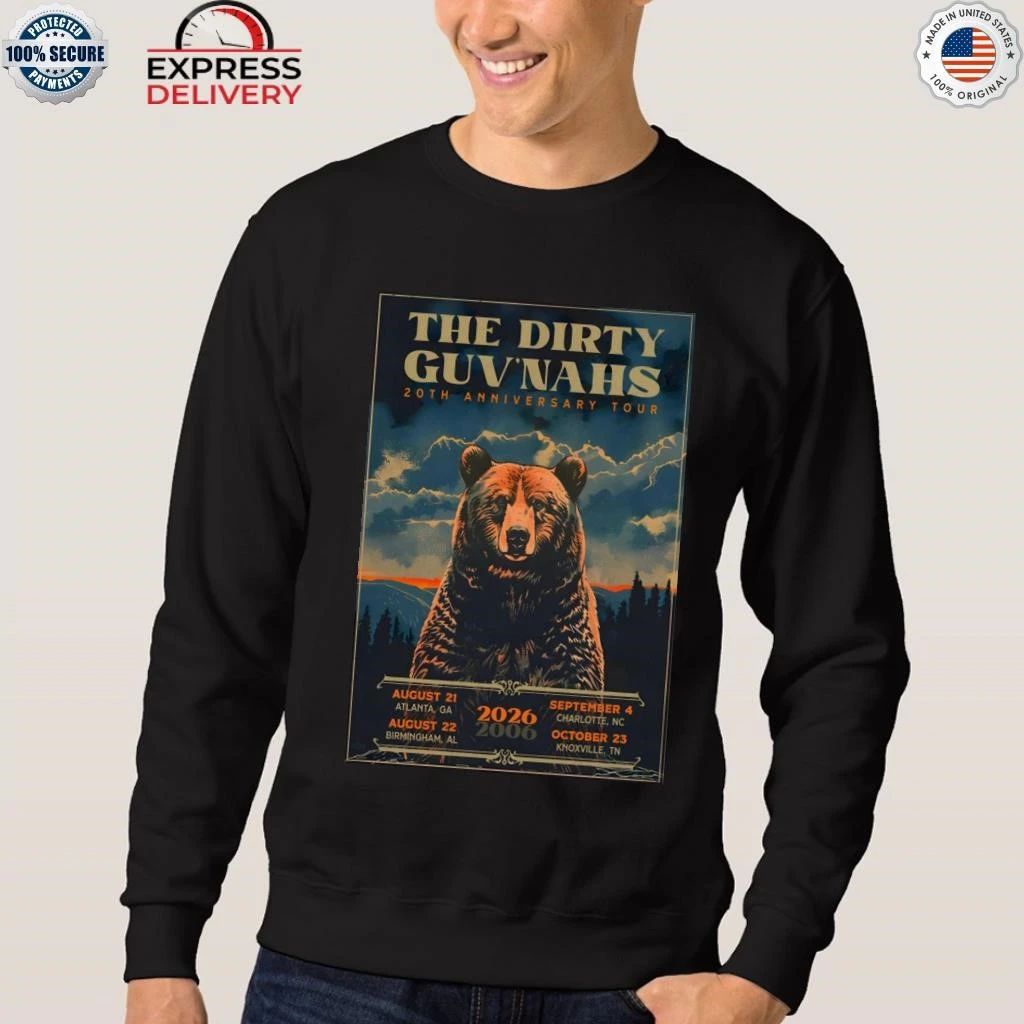 The Dirty Guv’nahs 2026 20th Anniversary Tour Shirt