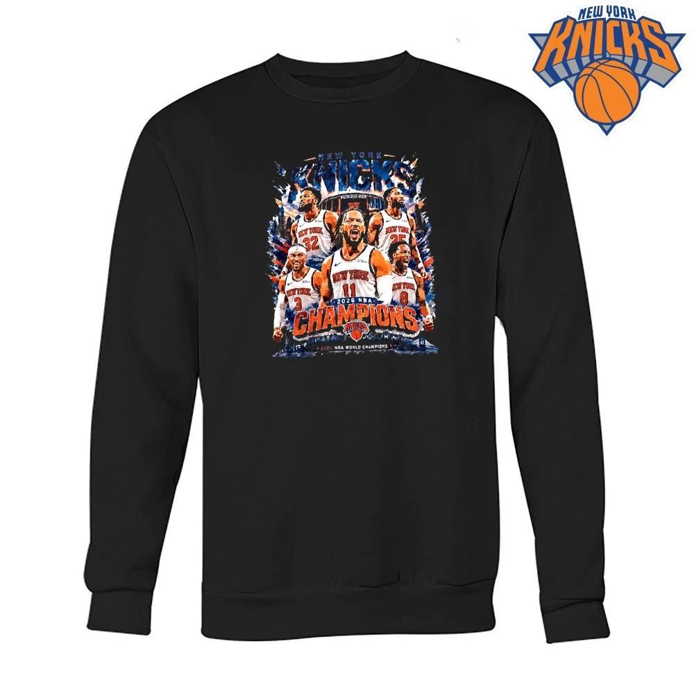 New York Knicks Champions NBA 2026 Jalen Brunson Team Roster Graphic Shirt