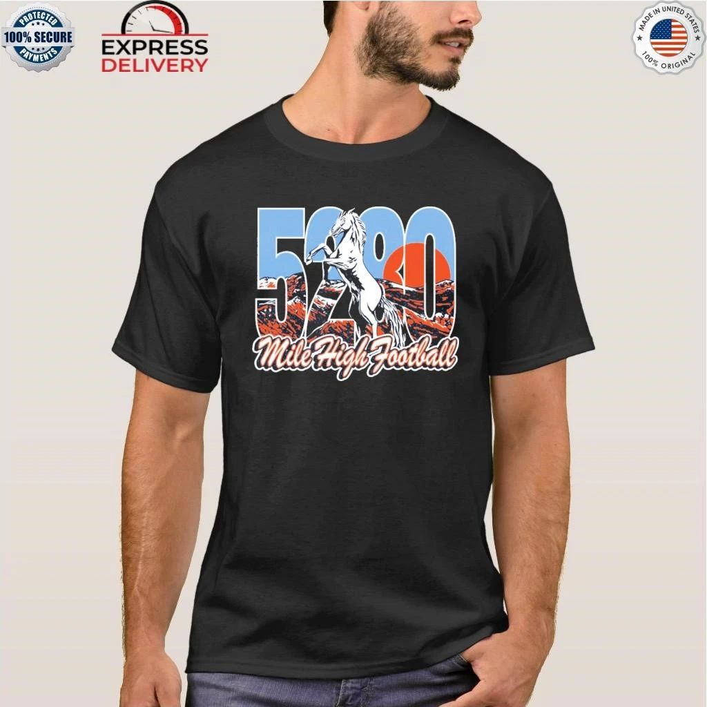 5280 Mile High Football Shirt