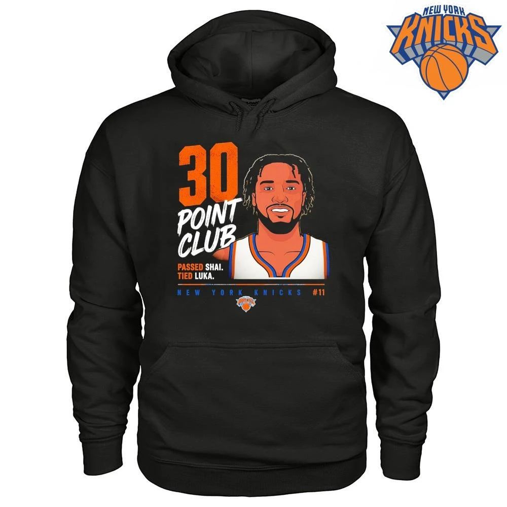 New York Knicks Jalen Brunson 30 Point Club Statmuse Cartoon Graphic NBA Finals 2026 Shirt
