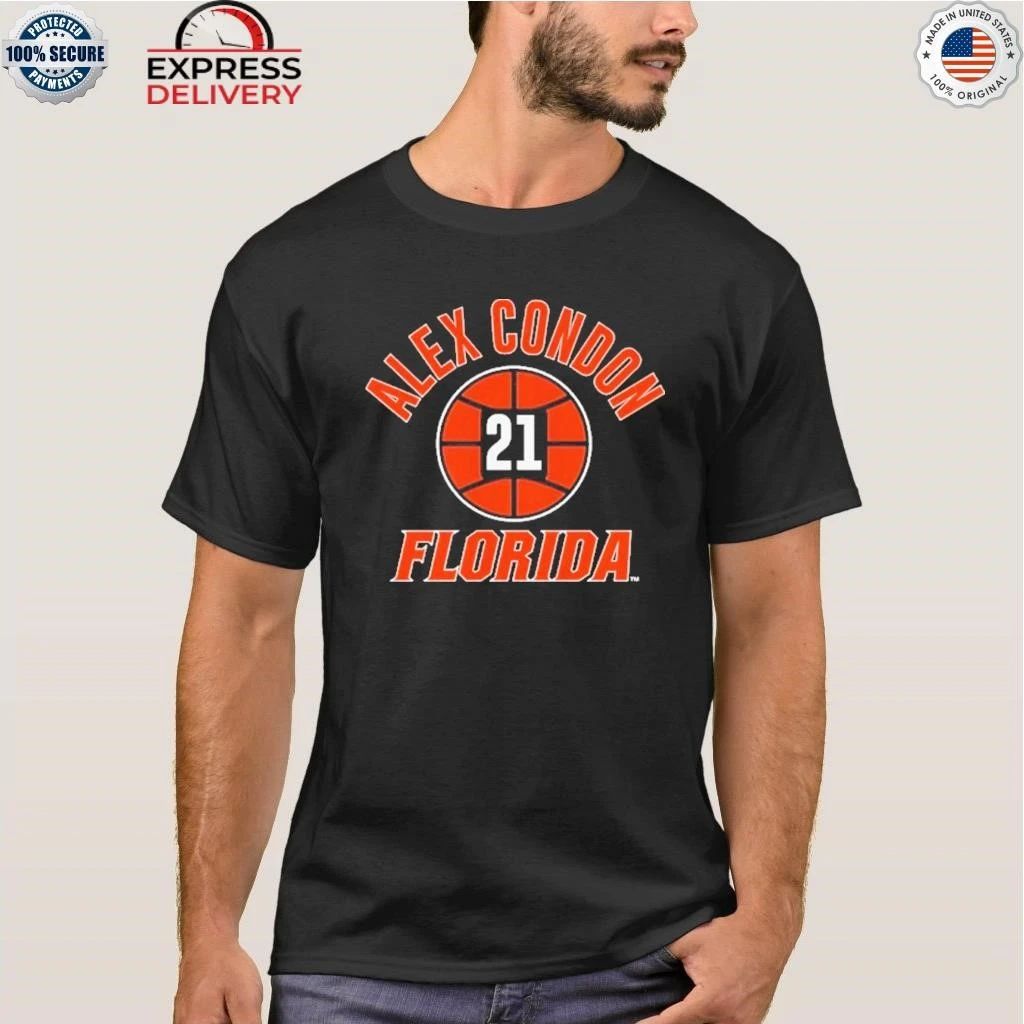 Florida Basketball Alex Condon Name Number Ball Shirt