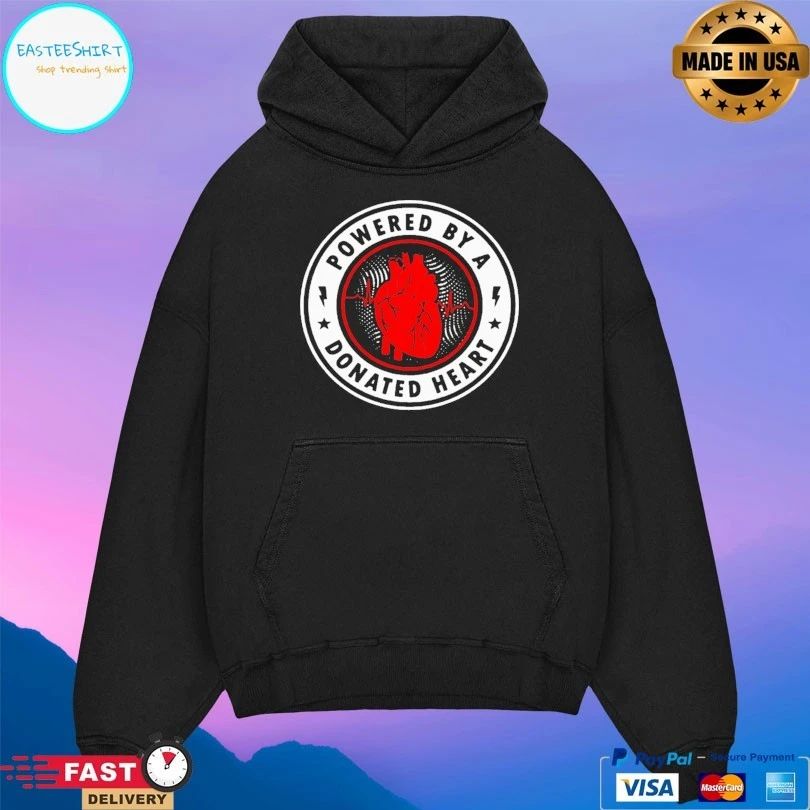 Powered By A Donated Heart Logo T-shirt